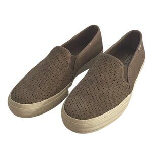 Keds Shoes Womens 6 Perforated Loafer Slip On Sneakers Beige Suede Comfort